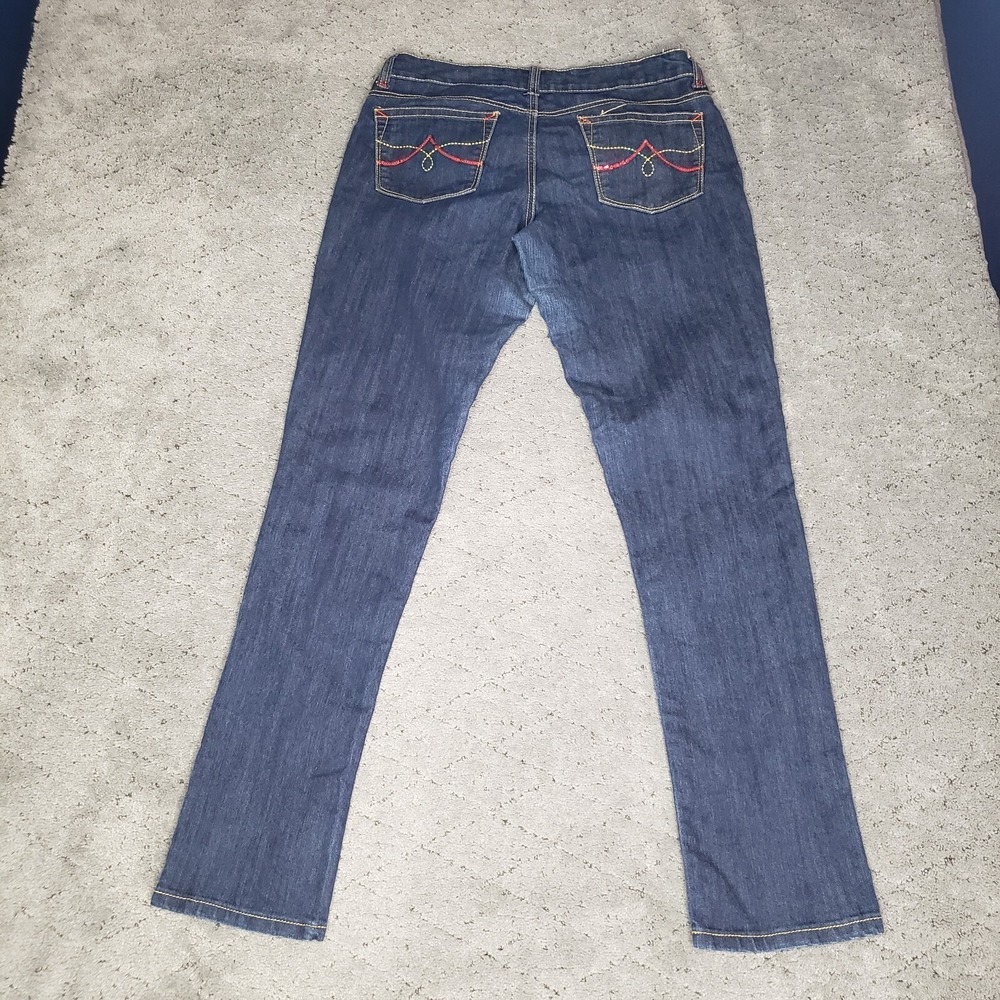 Southpole Jeans Womens 9 Blue Denim Low Rise Straight Leg Hip Hop Streetwear - Picture 5 of 7